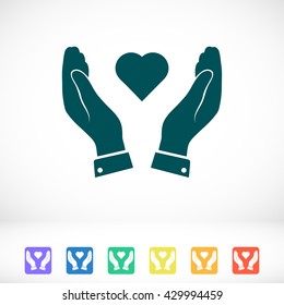 heart in hand icon