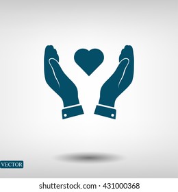 heart in hand icon