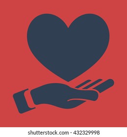 Heart In Hand Icon