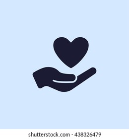 heart in hand icon