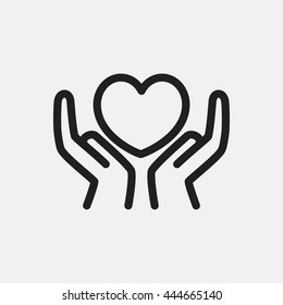 Heart In Hand Icon