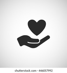 heart in hand icon