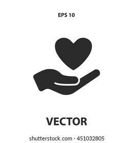 heart in hand icon