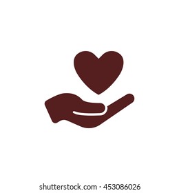 heart in hand icon