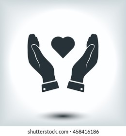 heart in hand icon