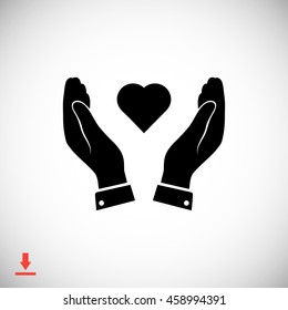 heart in hand icon