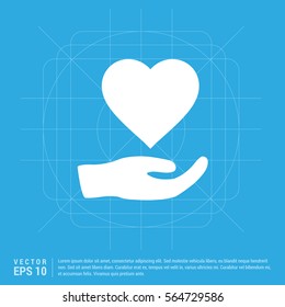 Heart in hand icon 