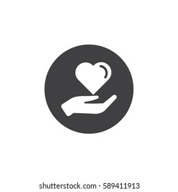 heart in hand icon