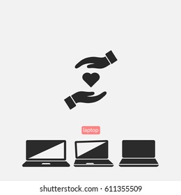 heart in hand icon