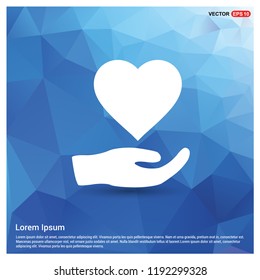 Heart in hand icon - Free vector icon