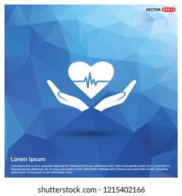 Heart in hand icon - Free vector icon