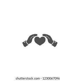 heart in hand icon. Vector Eps 10