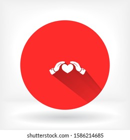 heart in hand icon. Vector Eps 10. Lorem Ipsum Flat Design