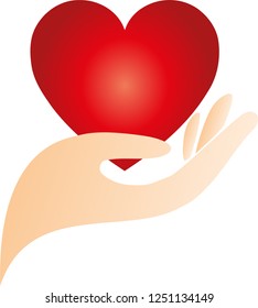 Heart in hand logo