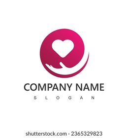 Heart and Hand logo, Health Care logo, Charity Logo Design