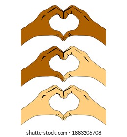 Heart from hand, love is not shared. Love unites us.