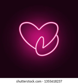 heart in hand neon icon. Elements of Blood donation set. Simple icon for websites, web design, mobile app, info graphics