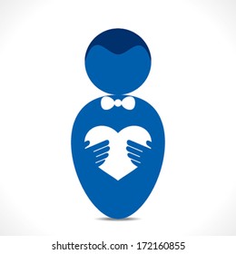 heart in hand vector