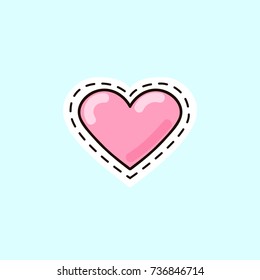 Heart hand-drawn sticker