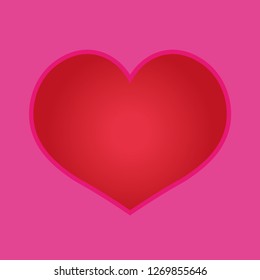 Heart hand-drawn vector background red white