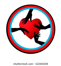 heart with hands