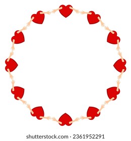heart with hands hug symbol love and care round frame
