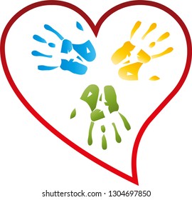 Heart and hands logo
