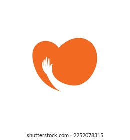 diseño de icono de vectores de manos corazón 
