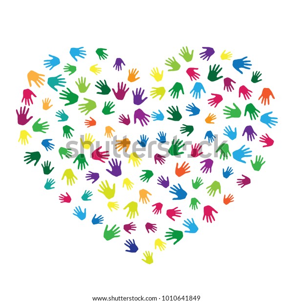 Heart Hands Palms Isolated On White Stock Vector (Royalty Free ...