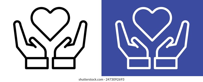 Heart and Hands Symbol Ideal for Charity and Healthcare Designs