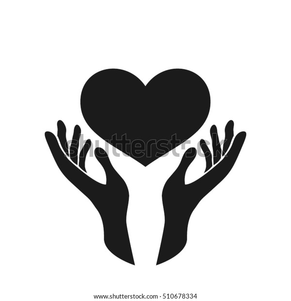 Heart Hands Vector Icon Heart Protection Stock Vector (Royalty Free ...