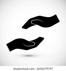 A heart with hands vector illustration

