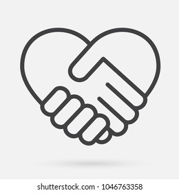 Heart handshake Icon