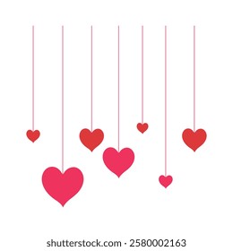 Heart hanging vector template design