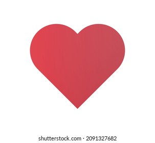 Heart and happy flat vector illustration.
