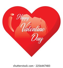 Heart Happy Valentine Day Couple Love Vector illustration