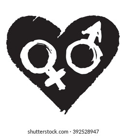 heart he she symbol object
