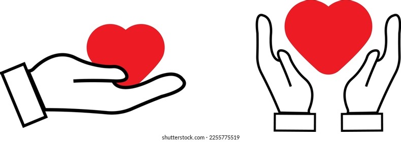 heart health care symbol line black icon on white background