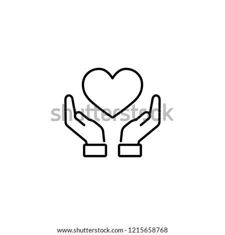 heart health care symbol line black icon on white background