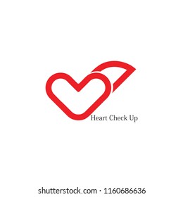heart health check symbol vector
