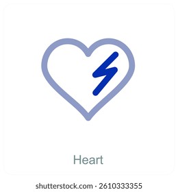 Heart and health icon concept