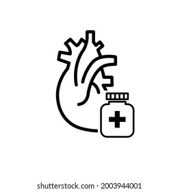 Heart Health Illustration Human Care eps