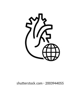 Heart Health Illustration Human Care eps