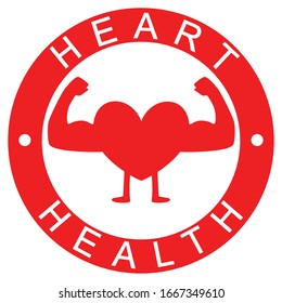 Heart health illustration vector on isolated white background. Health care, and world heart day concept design. Eps10 file format.