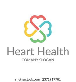 Heart Health Logo Template design free download