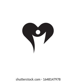 Heart healthcare logo template vector icon design.