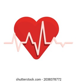 Heart healthy rate icon cartoon vector. Pain attack. Cardiac stress