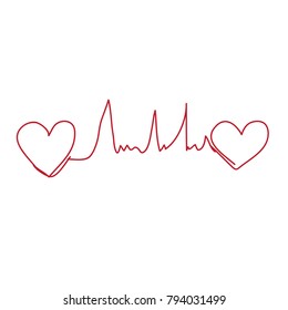 Heart with heartbeat, 