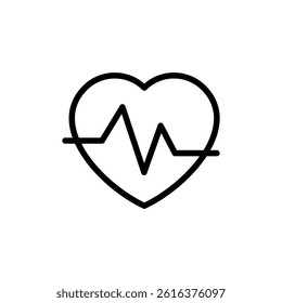 heart and heartbeat icon vector design illustration template with trendy style