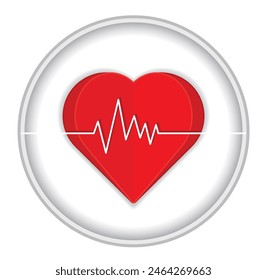 corazón latido pulso gráfico cardiograma icono médico